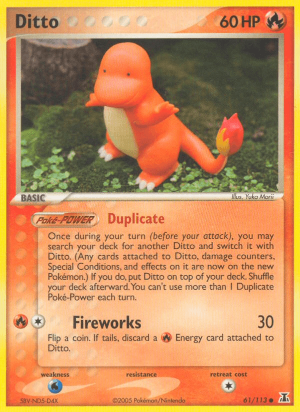 61, Common, EX: Delta Species, Fire, Normal, Water[×2] Ditto (61/113) [EX: Delta Species] - Trading Card World