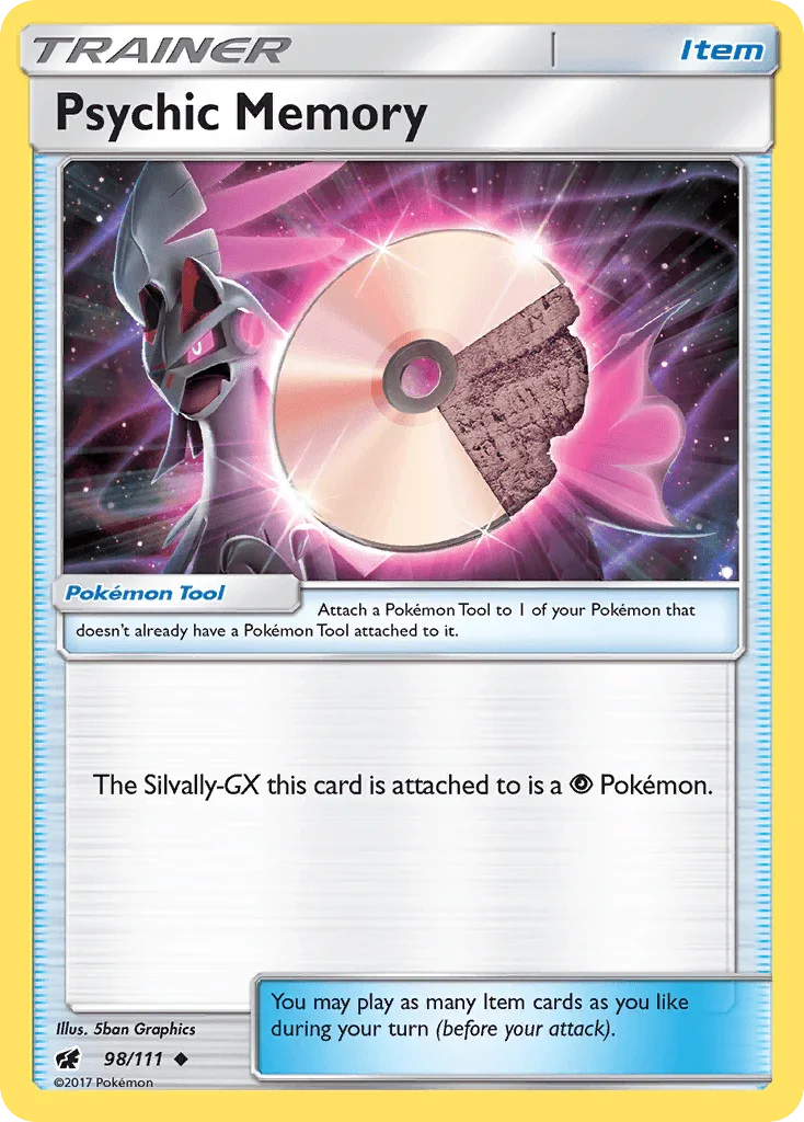 98, Item, Normal, Reverse Holofoil, Sun & Moon: Crimson Invasion, Uncommon Psychic Memory (98/111) [Sun & Moon: Crimson Invasion] - Trading Card World
