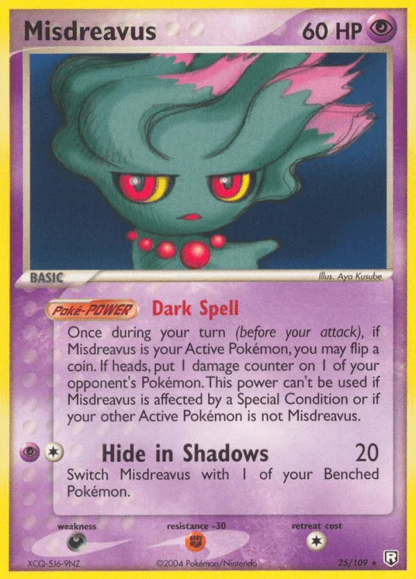 25, Darkness[×2], EX: Team Rocket Returns, Fighting[-30], Normal, Psychic, Rare Misdreavus (25/109) [EX: Team Rocket Returns] - Trading Card World