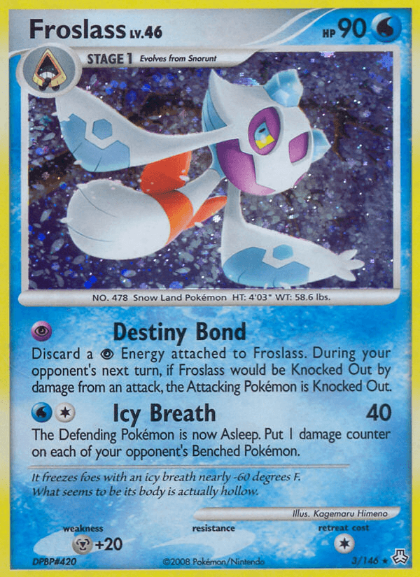 Diamond & Pearl: Legends Awakened, Holo Rare, Holofoil, Metal[+20], Reverse Holofoil, Water Froslass (3/146) [Diamond & Pearl: Legends Awakened] - Trading Card World