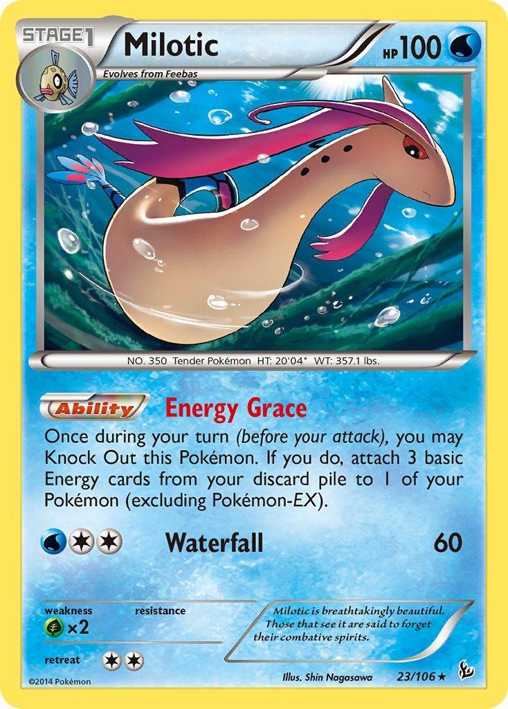 23, Grass[×2], Normal, Rare, Water, XY: Flashfire Milotic (23/106) (Theme Deck Exclusive) [XY: Flashfire] - Trading Card World