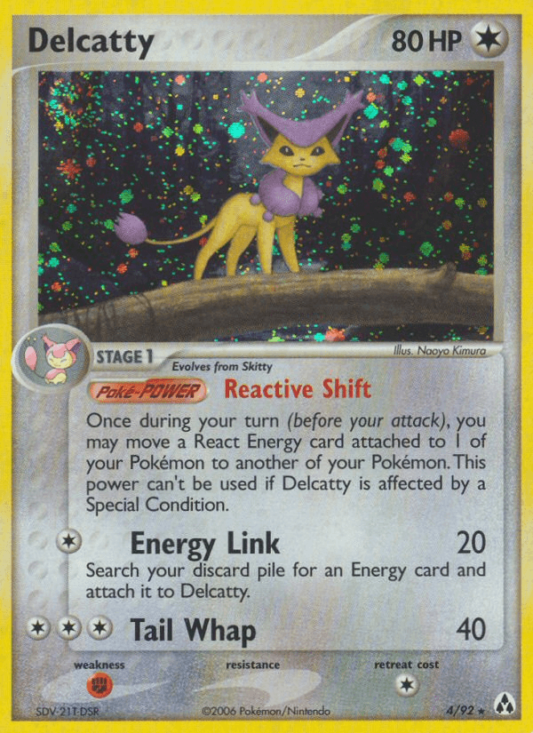 Colorless, EX: Legend Maker, Fighting[×2], Holo Rare, Holofoil Delcatty (4/92) [EX: Legend Maker] - Trading Card World