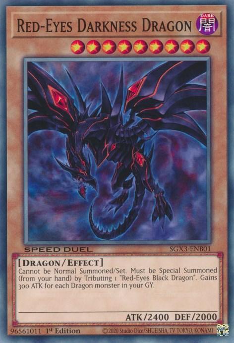 1st Edition, Common, Dark, Dragon, Effect Monster, Speed Duel GX: Duelists of Shadows Red-Eyes Darkness Dragon [SGX3-ENB01] Common - Trading Card World