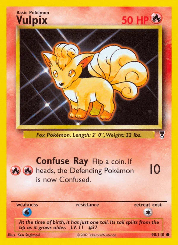 98, Common, Fire, Legendary Collection, Normal, Reverse Holofoil, Water[×2] Vulpix (98/110) [Legendary Collection] - Trading Card World
