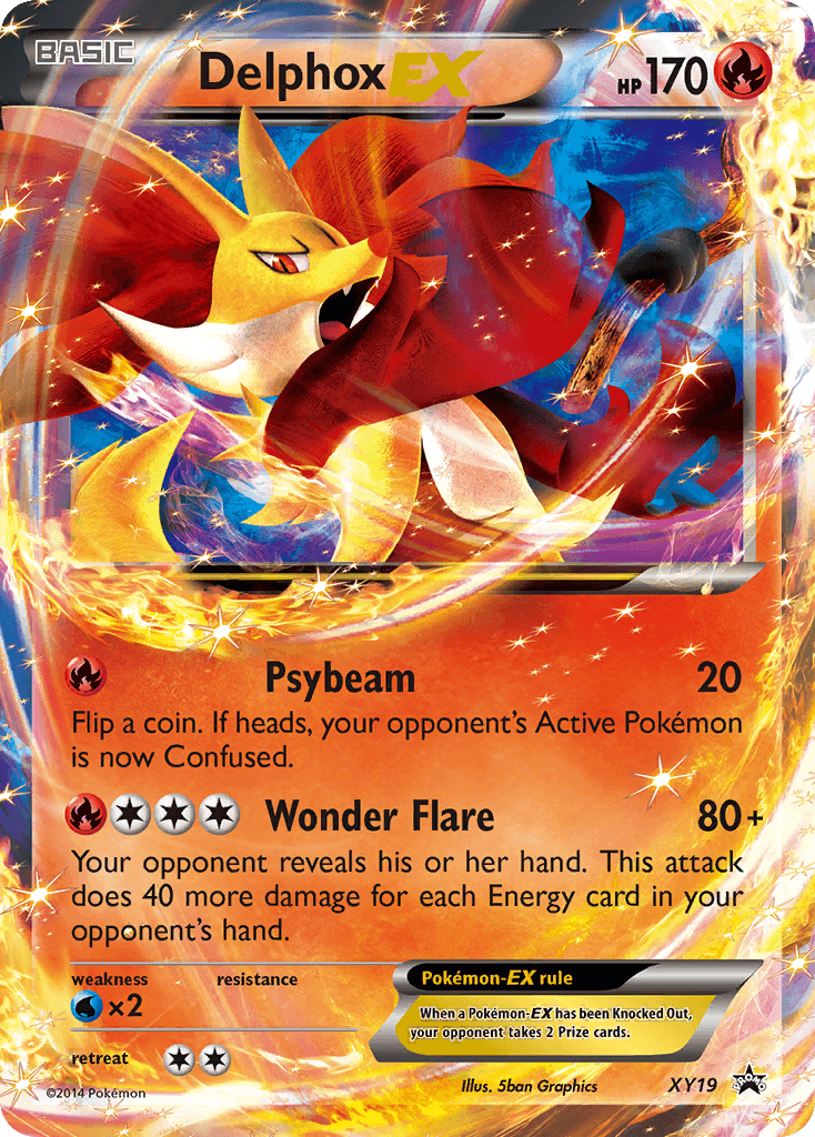 Fire, Holofoil, Promo, Water[×2], XY19, XY: Black Star Promos Delphox EX (XY19) [XY: Black Star Promos] - Trading Card World