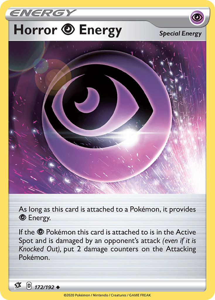 172, Normal, Psychic, Reverse Holofoil, Sword & Shield: Rebel Clash, Uncommon Horror Psychic Energy (172/192) [Sword & Shield: Rebel Clash] - Trading Card World