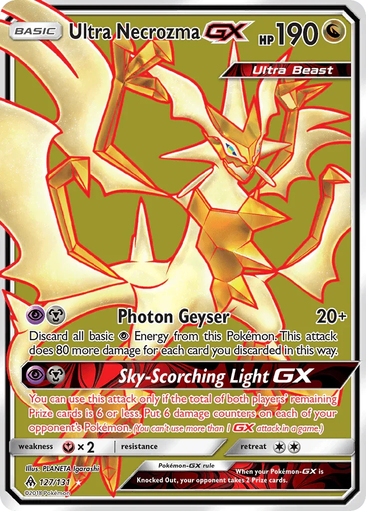 127, Dragon, Fairy[×2], Holofoil, Sun & Moon: Forbidden Light, Ultra Rare Ultra Necrozma GX (127/131) [Sun & Moon: Forbidden Light] - Trading Card World