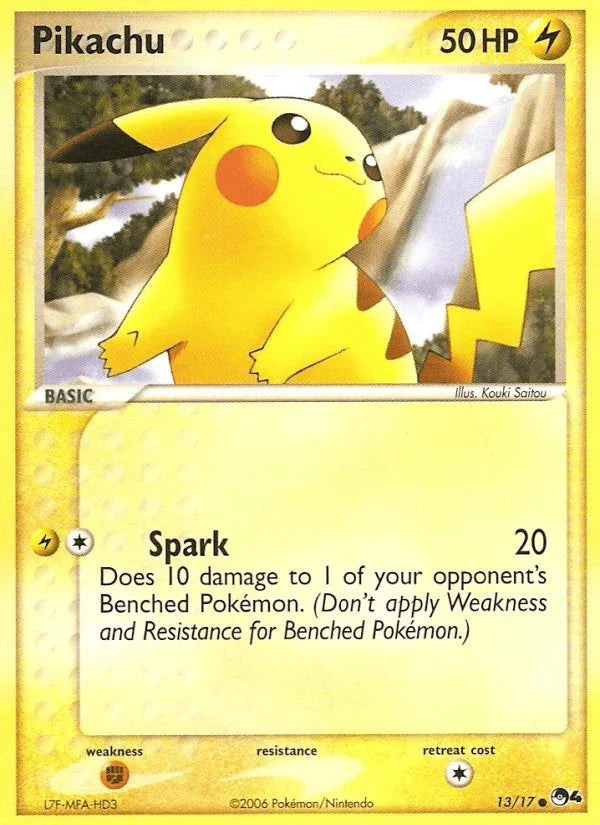 13, Common, Fighting[×2], Holofoil, Lightning, Normal, POP Series 4 Pikachu (13/17) [POP Series 4] - Trading Card World