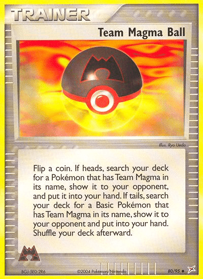 80, EX: Team Magma vs Team Aqua, Item, Normal, Reverse Holofoil, Uncommon Team Magma Ball (80/95) [EX: Team Magma vs Team Aqua] - Trading Card World