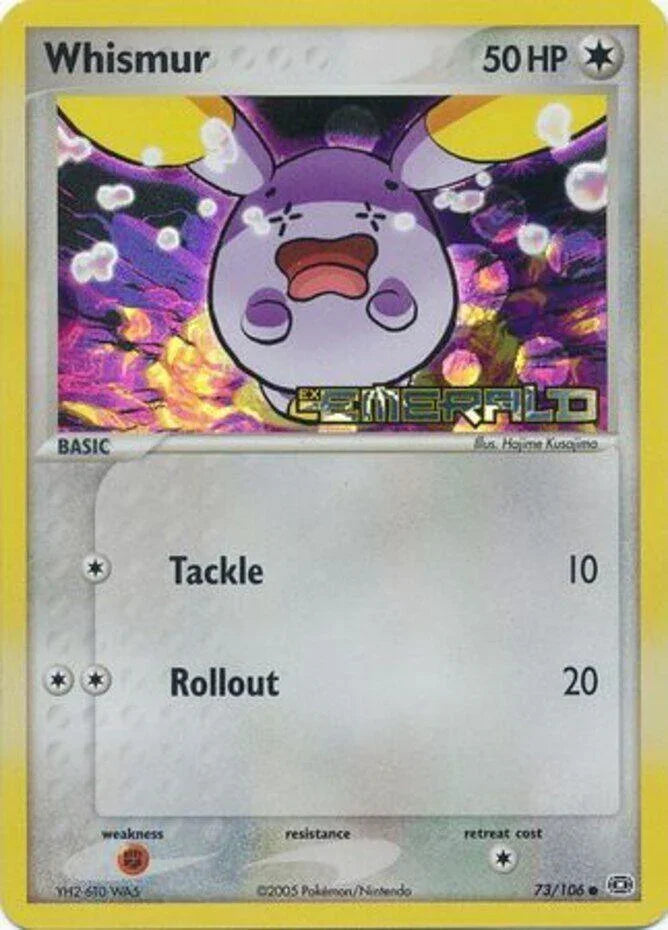 73, Colorless, Common, EX: Emerald, Fighting[×2], Reverse Holofoil Whismur (73/106) (Stamped) [EX: Emerald] - Trading Card World