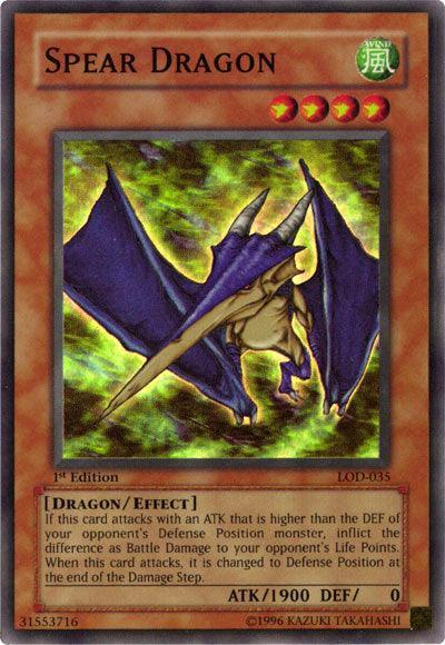 1st Edition, Dragon, Effect Monster, Legacy of Darkness, Super Rare, Unlimited, Wind Spear Dragon [LOD-035] Super Rare - Trading Card World