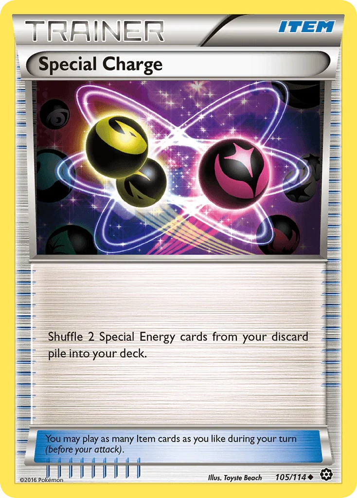 105, Item, Normal, Reverse Holofoil, Uncommon, XY: Steam Siege Special Charge (105/114) [XY: Steam Siege] - Trading Card World