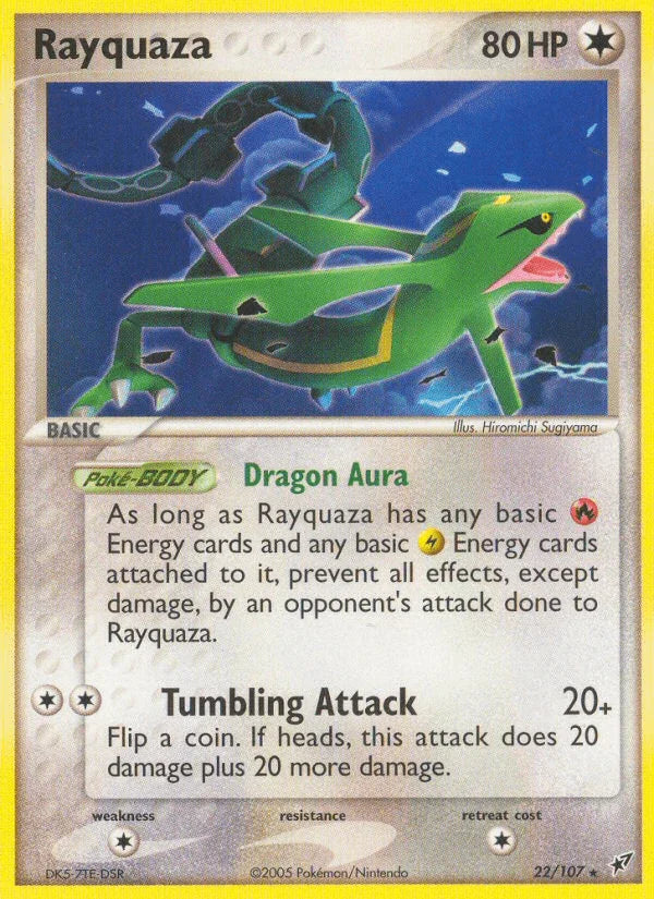 22, Colorless, Colorless[×2], EX: Deoxys, Normal, Rare Rayquaza (22/107) [EX: Deoxys] - Trading Card World