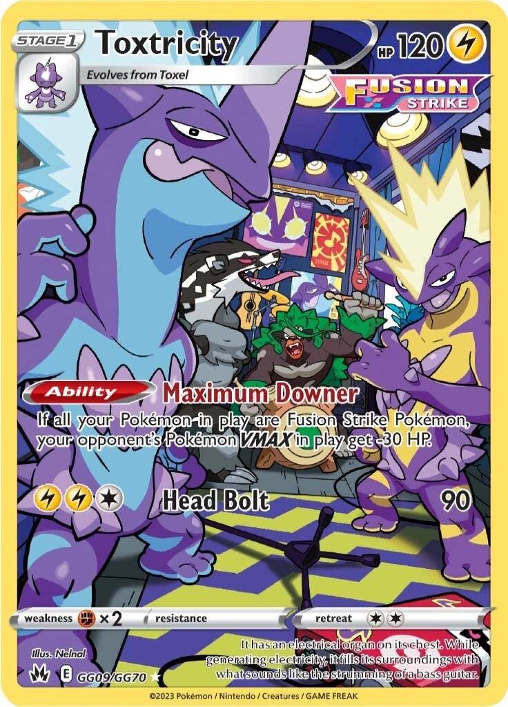 Fx2, GG09, Holo Rare, Holofoil, Lightning, Sword & Shield: Crown Zenith Toxtricity (GG09/GG70) [Sword & Shield: Crown Zenith] - Trading Card World
