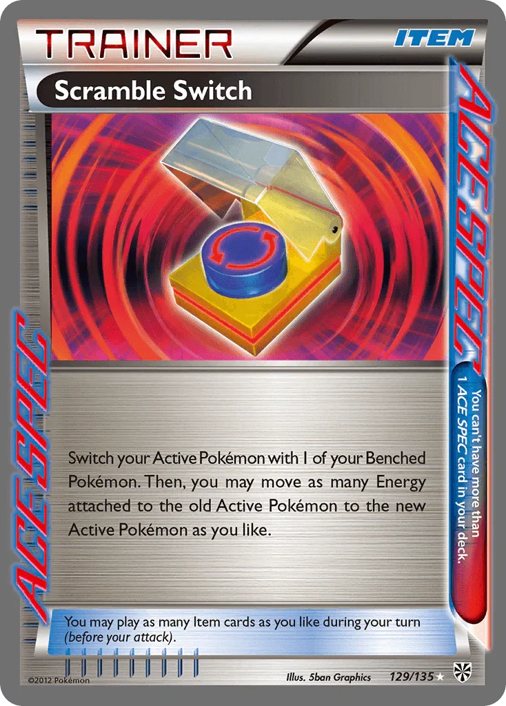 129, Black & White: Plasma Storm, Holofoil, Item, Rare Ace Scramble Switch (129/135) [Black & White: Plasma Storm] - Trading Card World