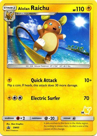 Battle Academy 2020, Fighting[×2], Lightning, Metal[-20], Normal, Promo, SM65 Alolan Raichu (SM65) (Pikachu Stamp #56) [Battle Academy 2020] - Trading Card World