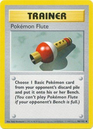 86, Base Set Shadowless Unlimited, Normal, Trainer, Uncommon Pokemon Flute (86/102) [Base Set Shadowless Unlimited] - Trading Card World