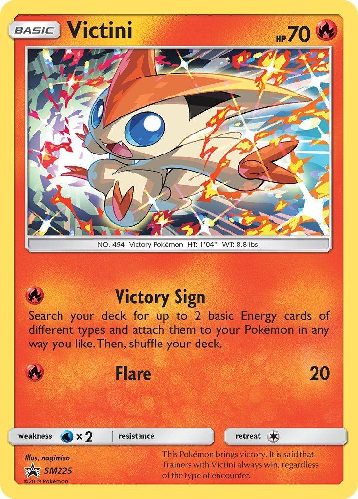 Black Star Promo, Fire, Holofoil, SM225, Sun & Moon: Black Star Promos, Water[×2] Victini (SM225) [Sun & Moon: Black Star Promos] - Trading Card World