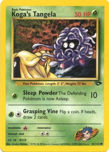 81, Common, Fire[×2], Grass, Gym Challenge Unlimited, Normal Koga's Tangela (81/132) [Gym Challenge Unlimited] - Trading Card World