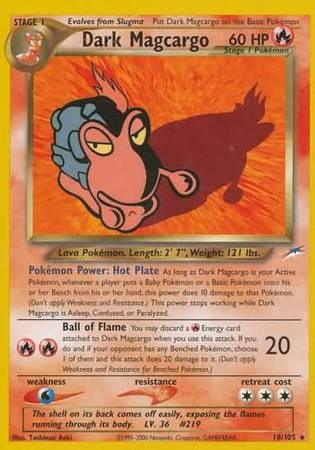 18, Fire, Neo Destiny Unlimited, Normal, Rare, Water[×2] Dark Magcargo (18/105) [Neo Destiny Unlimited] - Trading Card World