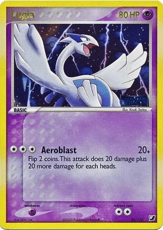29, EX: Unseen Forces, Psychic, Psychic[×2], Rare, Reverse Holofoil Lugia (29/115) (Stamped) [EX: Unseen Forces] - Trading Card World