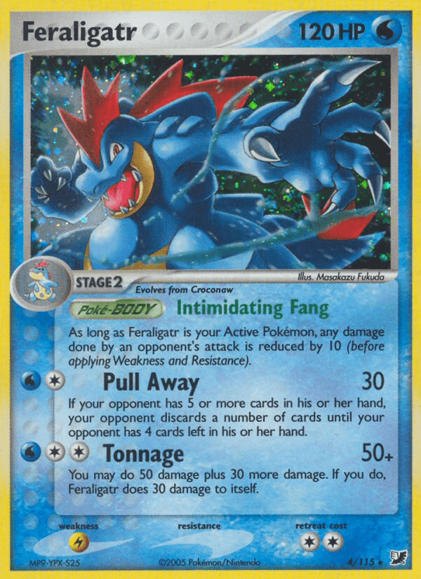 EX: Unseen Forces, Holo Rare, Holofoil, Lightning[×2], Water Feraligatr (4/115) [EX: Unseen Forces] - Trading Card World