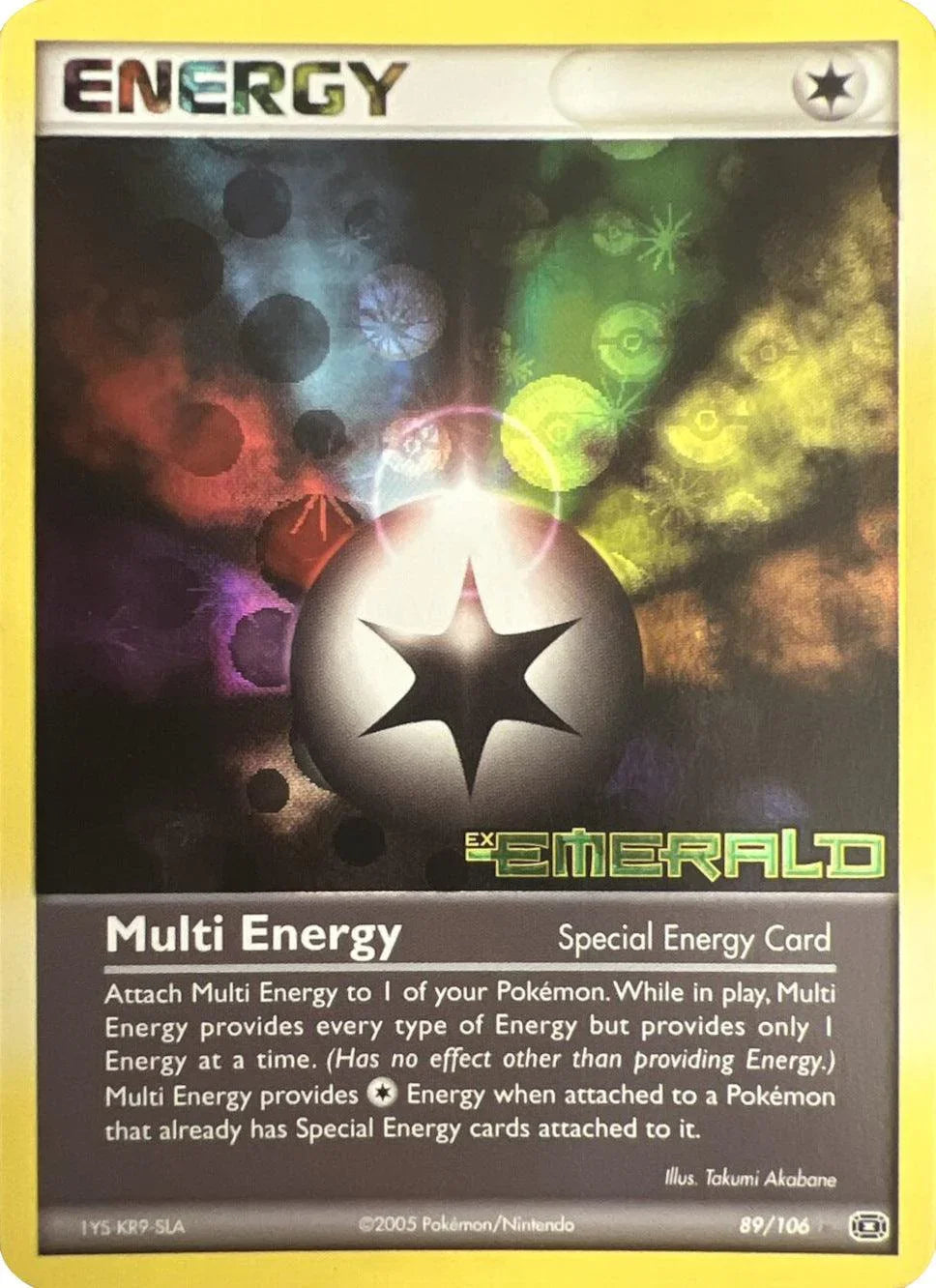 89, EX: Emerald, Rare, Reverse Holofoil, Special Energy Multi Energy (89/106) (Stamped) [EX: Emerald] - Trading Card World