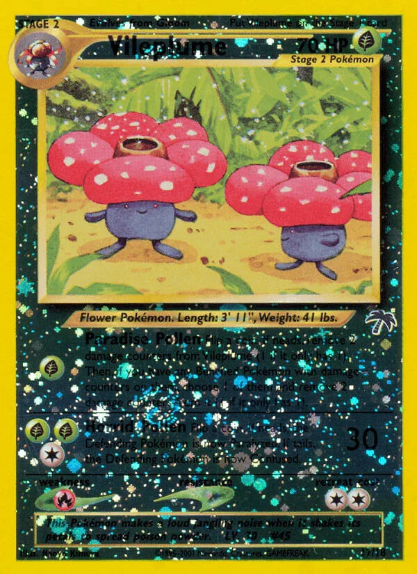 17, Fire[×2], Grass, Promo, Reverse Holofoil, Southern Islands Vileplume (17/18) [Southern Islands] - Trading Card World