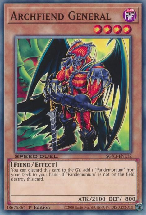 1st Edition, Common, Dark, Effect Monster, Fiend, Speed Duel GX: Duelists of Shadows Archfiend General [SGX3-ENE12] Common - Trading Card World