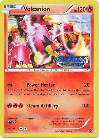 Fire, Holofoil, Promo, Water[×2], XY145, XY: Black Star Promos Volcanion (XY145) (Staff) [XY: Black Star Promos] - Trading Card World