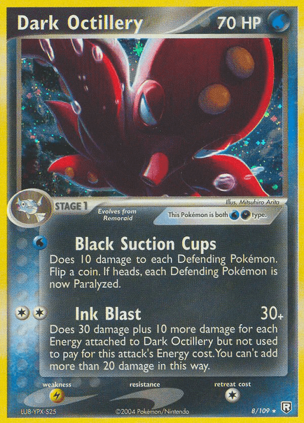Darkness, EX: Team Rocket Returns, Holo Rare, Holofoil, Lightning[×2], Water Dark Octillery (8/109) [EX: Team Rocket Returns] - Trading Card World