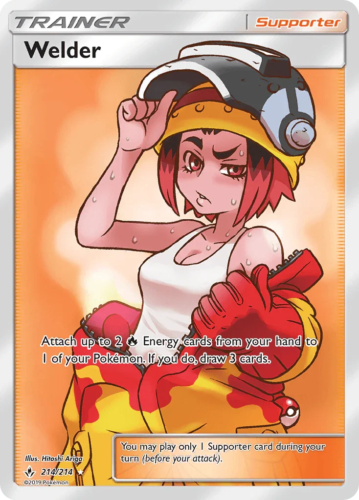 214, Holofoil, Sun & Moon: Unbroken Bonds, Supporter, Ultra Rare Welder (214/214) [Sun & Moon: Unbroken Bonds] - Trading Card World