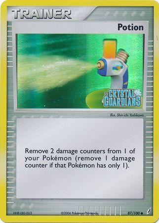 87, Common, EX: Crystal Guardians, Item, Reverse Holofoil Potion (87/100) (Stamped) [EX: Crystal Guardians] - Trading Card World