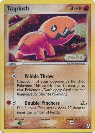 67, Common, EX: Legend Maker, Fighting, Grass[×2], Reverse Holofoil Trapinch (67/92) (Stamped) [EX: Legend Maker] - Trading Card World
