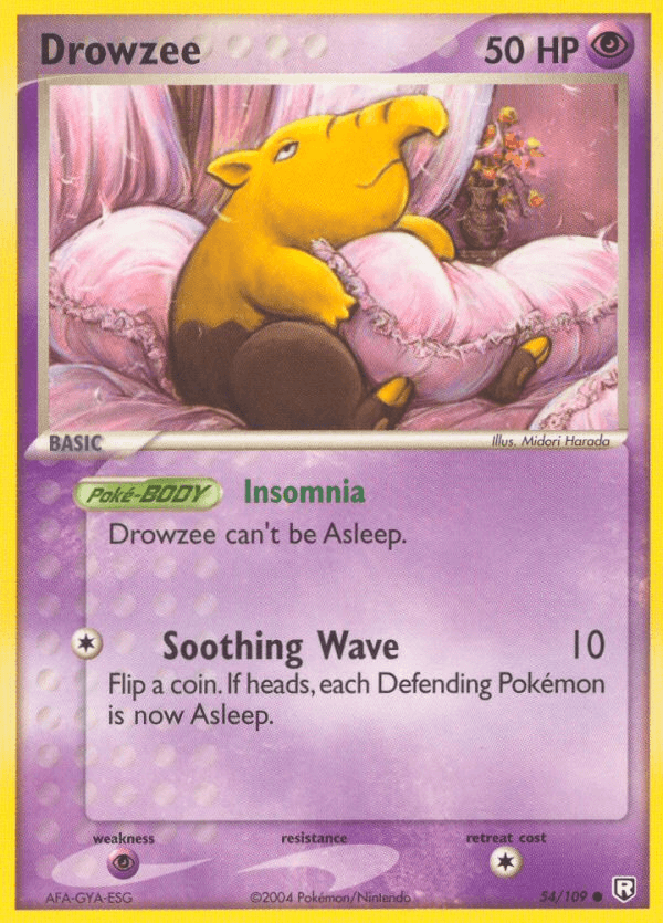 54, Common, EX: Team Rocket Returns, Normal, Psychic, Psychic[×2] Drowzee (54/109) [EX: Team Rocket Returns] - Trading Card World
