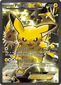 F x2, Holofoil, Lightning, M- 20, Promo, XY124, XY: Black Star Promos Pikachu EX (XY124) (Jumbo Card) [XY: Black Star Promos] - Trading Card World