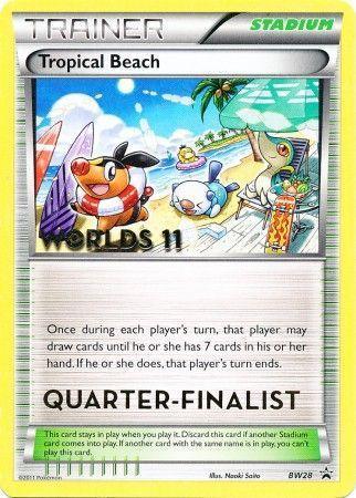 Black & White: Black Star Promos, BW28, noPrice, Normal, Promo, Stadium Tropical Beach (BW28) (Quarter Finalist) [Black & White: Black Star Promos] - Trading Card World