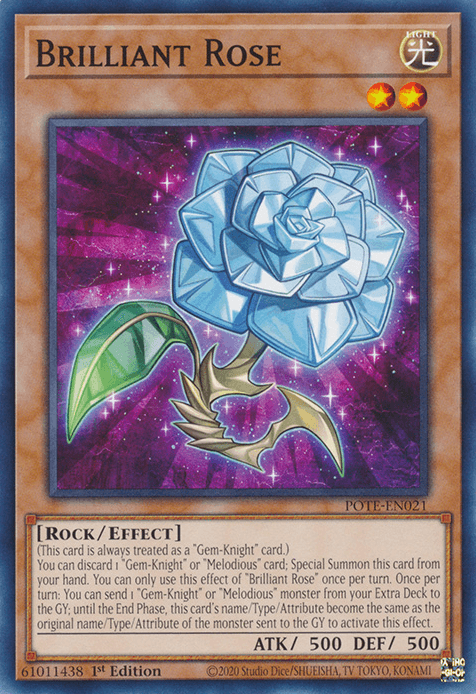 1st Edition, Common, Effect Monster, Light, Power of the Elements, Rock, Unlimited Brilliant Rose [POTE-EN021] Common - Trading Card World