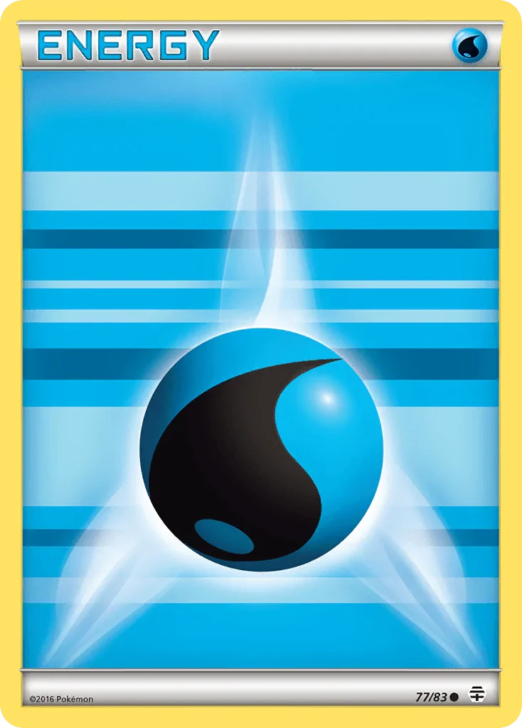 77, Basic Water Energy, Common, Normal, Reverse Holofoil, XY: Generations Water Energy (77/83) [XY: Generations] - Trading Card World