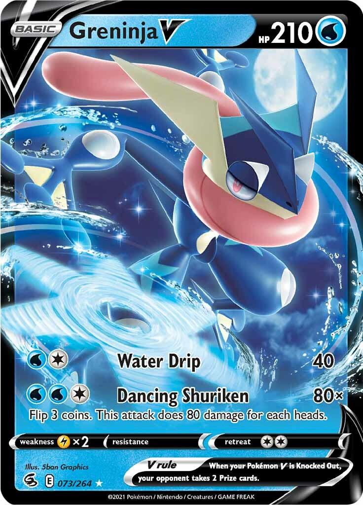 073, Holofoil, Lightning [x2], Sword & Shield: Fusion Strike, Ultra Rare, Water Greninja V (073/264) [Sword & Shield: Fusion Strike] - Trading Card World