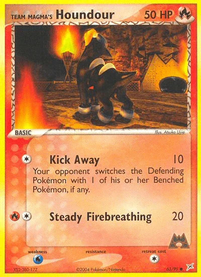 63, Common, EX: Team Magma vs Team Aqua, Fire, Normal, Reverse Holofoil, Water[×2] Team Magma's Houndour (63/95) [EX: Team Magma vs Team Aqua] - Trading Card World