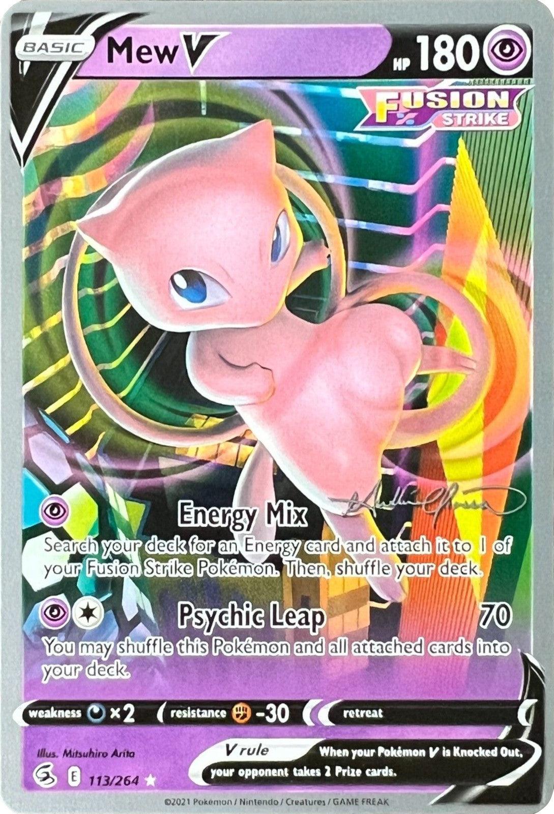 113, Darkness [x2], Fighting [-30], Normal, Psychic, Ultra Rare, World Championships 2022 Mew V (113/264) (The Shape of Mew - Andre Chiasson) [World Championships 2022] - Trading Card World
