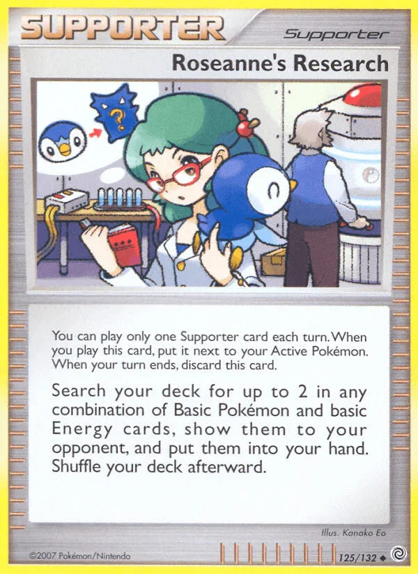125, Diamond & Pearl: Secret Wonders, Normal, Reverse Holofoil, Supporter, Uncommon Roseanne's Research (125/132) [Diamond & Pearl: Secret Wonders] - Trading Card World