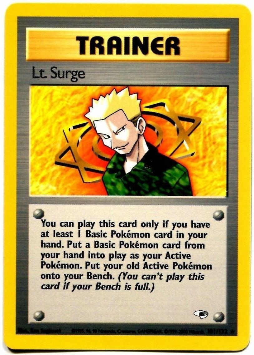 Gym Heroes Unlimited, Item, Normal, Rare Lt. Surge (101/132) [Gym Heroes Unlimited] - Trading Card World