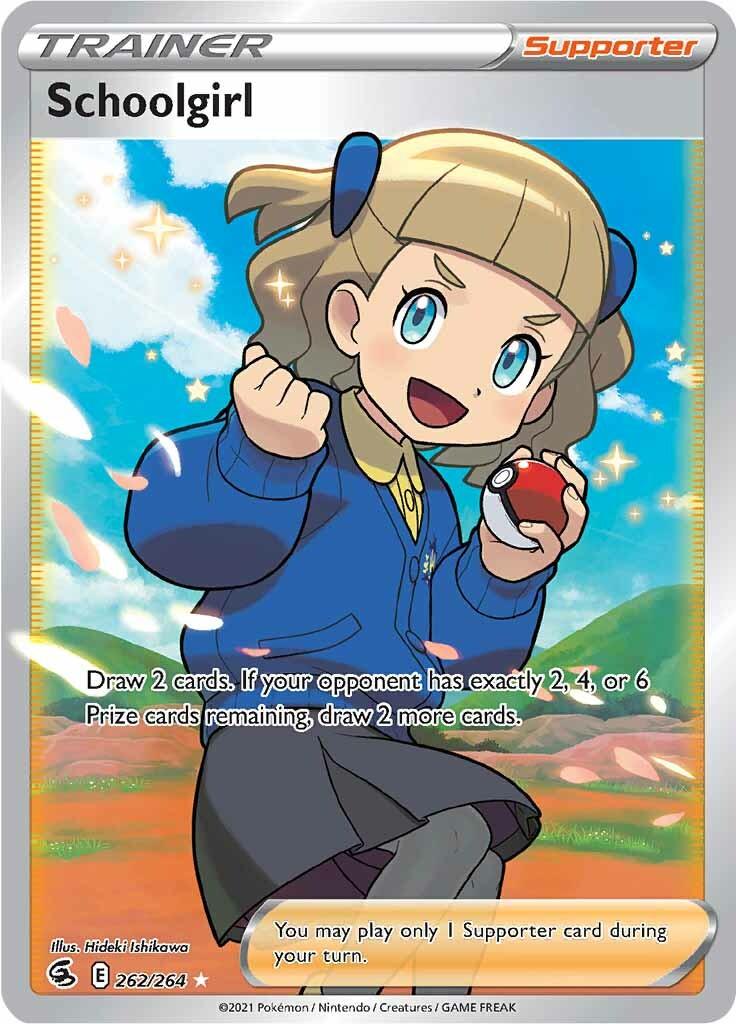 262, Holofoil, Supporter, Sword & Shield: Fusion Strike, Ultra Rare Schoolgirl (262/264) [Sword & Shield: Fusion Strike] - Trading Card World