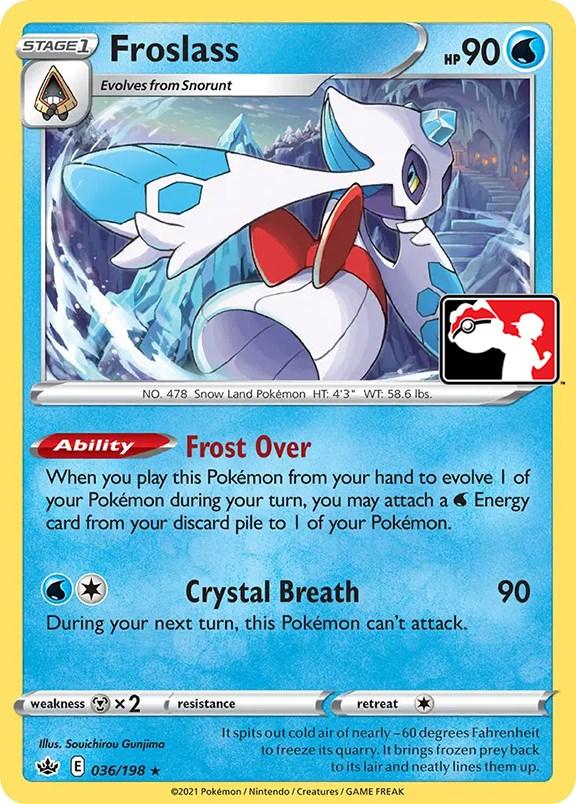 036, Holo Rare, Metal [x2], Normal, Prize Pack Series One, Water Froslass (036/198) [Prize Pack Series One] - Trading Card World