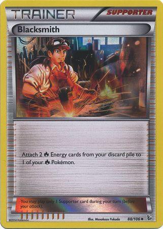 88, Promo, Reverse Holofoil, Supporter, XY: Flashfire Blacksmith (88/106) (Sheen Holo Pyroar Collection Exclusive) [XY: Flashfire] - Trading Card World