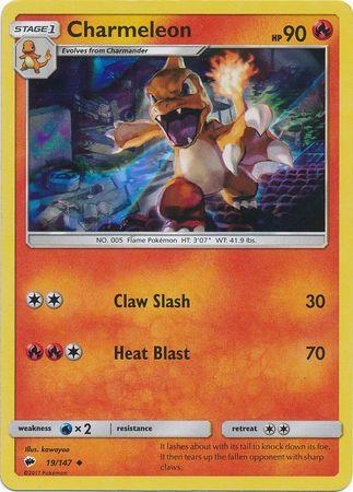 19, Fire, Holofoil, Promo, Sun & Moon: Burning Shadows, Water[×2] Charmeleon (19/147) (Premium Collection Promo) [Sun & Moon: Burning Shadows] - Trading Card World