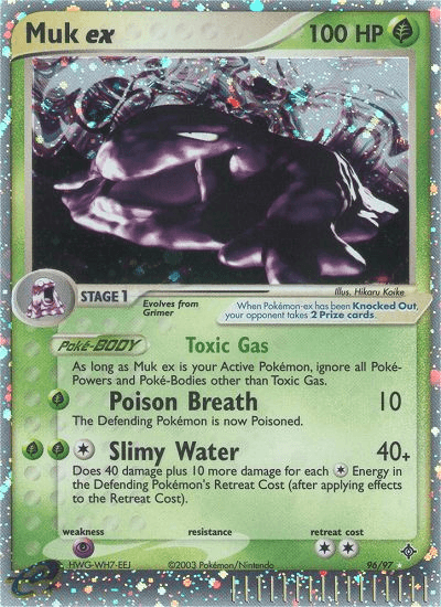 96, EX: Dragon, Grass, Holofoil, Psychic[×2], Ultra Rare Muk ex (96/97) [EX: Dragon] - Trading Card World