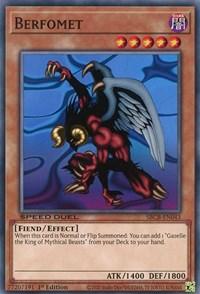 1st Edition, Common, Dark, Effect Monster, Fiend, Speed Duel: Battle City Box Berfomet [SBCB-EN043] Common - Trading Card World